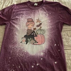 Bleached fall themed tshirt